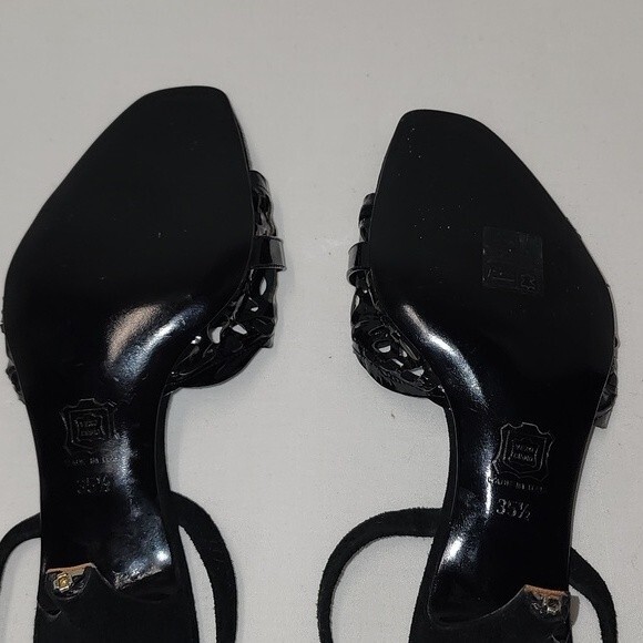 Christian Lacroix polka dot cut out sling back heels - Picture 8 of 12